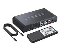 PROZOR DAC Convertisseur 192kHz Convertisseur Audio Numérique vers Analogique avec Télécommande Coaxial Numérique Toslink vers Stéréo Analogique L/R Audio 3,5mm Adaptateur Supporter Réglage du Volume