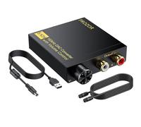 PROZOR DAC Convertisseur audio Décodeur Dolby/DTS, décodeur de sortie optique vers RCA DAC, Convertisseur optique vers 3,5 mm, SPDIF/Toslink/coaxial/DTS/PCM / 5.1CH vers 2CH stéréo