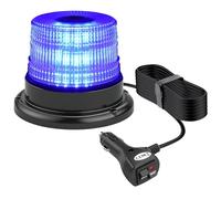 PROZOR Gyrophare d'Urgence Magnétique 40 LED 12/24V 7 Modes Clignotants IP65 & Câble Allume Cigare 5m Pour Camions/Véhicules