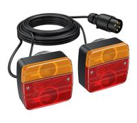 PROZOR Gyrophare Orange 24LEDs Girophare LED Vehicule 24W 12/24V E-Mark Clignotant Magnétique d'urgence Avertissement Strobe on/Off, 3 Modes Flash IP65 Lumière Balise avec 3M Allume-Cigare