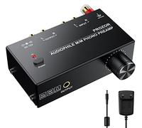 PROZOR Préamplificateur Phono Conversion du Signal L/R Ampli pour Platine Vinyle Commutateurs de Puissance à Faible Bruit avec Interrupteur d'alimentation (PRR021)