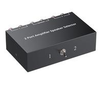 PROZOR Sélecteur pour Haut-Parleurs Amplificateur Commutateur Audio Plug-and-Play avec Interfaces Plaquées Or et Conception Compacte Idéal pour Amplificateurs et Enceintes Passives