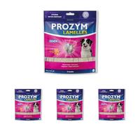 Prozym 15 Lamelles pour Chiens - Soin Dentaire à mâcher - N°1 chez Les vétérinaires - Haleine fraîche - Anti-tartre - Anti-Plaque - Gencives saines (M) (Lot de 4)