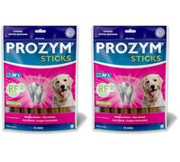 PROZYM RF2 Sticks x12 - Spéciale Hygiène Dentaire Naturelle - Recommandé par des Vétérianire - Formule Vegan pour Chien +25kg (Lot de 2)