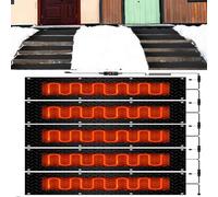 PRPRP Tapis de Fonte de Neige for escaliers extérieurs - Dispositif antidérapant avec Cordon d'alimentation for l'hiver(30x90cmx5Pcs)