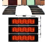 PRPRP Tapis de Fonte de Neige for escaliers extérieurs - Dispositif antidérapant avec Cordon d'alimentation for l'hiver(40x80cmx3Pcs)