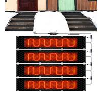 PRPRP Tapis de Fonte de Neige for escaliers extérieurs - Dispositif antidérapant avec Cordon d'alimentation for l'hiver(40x120cmx4Pcs)