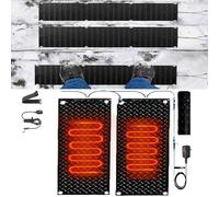 PRPRP Tapis de Fonte de Neige for escaliers extérieurs - Tapis antidérapants en Caoutchouc avec Cordon d'alimentation for allées, Portes et allées d'hiver(25.4x76.2cmx2Pcs)