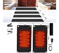 PRPRP Tapis de Fonte de Neige for l'extérieur - Tapis en Caoutchouc antidérapant for escaliers, Portes et allées - Fonte Rapide de la Neige et de la Glace(40x60cmx2Pcs)