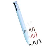 Prreal 4 in 1 Makeup Pen, Eyebrow Pencil & Eyeliner & Lip Liner & Highlighter Pen, All in One Makeup Pen Waterproof Eye, Lip and Face Makeup, 4 Color Multi-function Makeup Beauty Pencil(Blue A)