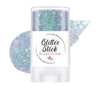 Prreal Bâton à paillettes pour le corps, paillettes pour le visage, paillettes en gel pour cheveux, holographique, sirène, tenue de rave, accessoires de maquillage, accessoires de festival, vert lac