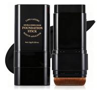 Prreal Black Body Paint Stick, Face Painting with Brush,Halloween Makeup | Water Based Face Paint Stick, Non-Toxic Body Paint for Goth Witch Clown Zombie SFX Makeup,Foundation Stick with Brush