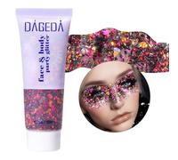 Prreal Body Glitter Gel 50ml, Face Halloween Glitters Body Gel Sequins Shimmer Liquid Eyeshadow, Chunky Gliter for Face Hair Nails, Holographic Cosmetic Laser Powder Festival Makeup#Halloween