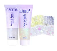 Prreal Body Glitter Gel, Face Glitters Body Gel Chunky Sequins