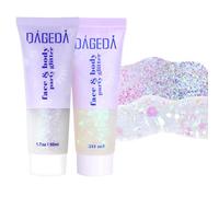 Prreal Body Glitter Gel, Face Glitters Body Gel Chunky Sequins
