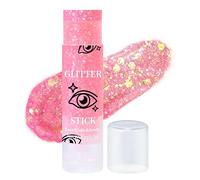 Prreal Body Glitter, Mermaid Face Glitter Stick Makeup Holographic Sequins, Hair Glitters Eyeshadow Body Shimmer for Rave Accessories,Stage Christmas Festival Makeup Glitter(Light Pink)