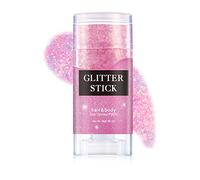 Prreal Body Glitter Mermaid Sequins for Face, Sparkling Holographic Stick for Hair, Lips, Nails Makeup - Festival Rave Stage Christmas Accessories (Pink)