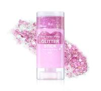 Prreal Body Glitter,Mermaid Sequins Glitter Stick Face Sparkling,Chunky Holographic Hair Gliter,Lips Nails Festival Rave Halloween Makeup, 04 Pink