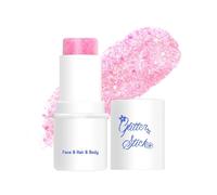 Prreal Body Glitter Stick à paillettes pour le corps, gel pailleté pour le visage, sequins pour ongles de cheveux, accessoires de rave, Halloween, festival (#02 rose)