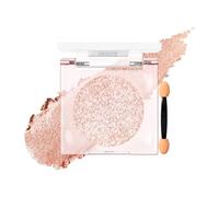 Prreal Glitter Eyeshadow, Shimmering Diamond Eyeshadow Palette with Brush Applicator, Waterproof Eye Shadows Powder Highlighter Face Makeup Palette#04 Champagne Gold