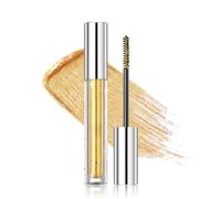 Prreal Gold Glitter Mascara, Diamond Sparkly Mascara for Eyelashes | Waterproof Smudge-Proof Lash Mascara,Quick-dry Lightweight Long Lasting Curling Volumizing Eye Makeup,02