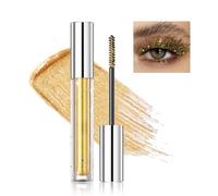 Prreal Gold Glitter Mascara, Quick-dry Diamond Sparkly Mascara for Eyelashes, Lightweight Long Lasting Curling Volumizing Eye Makeup