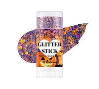 Prreal Halloween Body Glitter Stick, Hair Sparkly Face Glitter Makeup | Holographic Hair Glitter Stick Halloween Makeup, Orange Purple Black Face Paint Stick for Women Girls Festival Accessories