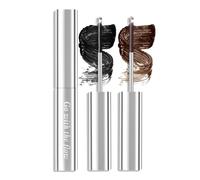 Prreal Lot de 2 mascaras en métal, 6D Curling Eyelash Iron Metal Wand Mascara Long Lasting Non-Clumping Flake Proof Bristle Less Prime Lash Mascaras, anti-salissures Brown Black Mascaras Long Lashes