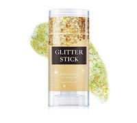 Prreal Paillettes scintillantes et holographiques pour le corps, sirène pour le visage, maquillage des lèvres et des ongles, accessoires de festival et maquillage de Noël (doré)