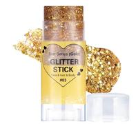 Prreal Paillettes Visage, Gel Paillettes Cheveux Pour Accessoires | Chanteur Concert Paillette Corps Tenues De Halloween Carnaval Festival Rave Pour Les Femmes Maquillage, 03 Gold