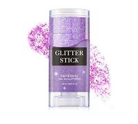 Prreal Paillettes Visage, Gel Paillettes Cheveux Pour Accessoires, Holographiques Sequin Chanteur Concert Paillette Corps Tenues De Maquillage Carnaval Festival Rave Pour Les Femmes, Purple