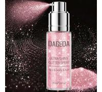 Prreal Pink Body Glitter Spray, 30ML Glitter Hairspray Dry Powder | Face Body Shimmer Makeup, Hair Sparkles for Women Festival Outfits Rave Accessories,DIY Glitters Clothes & Nail Art, 03