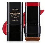 Prreal Red Body Paint Stick, Face Painting with Brush,Halloween Makeup | Water Based Face Paint Stick, Non-Toxic Body Paint for Goth Witch Clown Zombie SFX Makeup,Foundation Stick with Brush