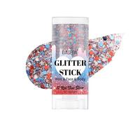 Prreal Red White and Blue Body Glitter Stick Face Glitter Makeup | Shimmer Face Paint Stick, 4th of July Outfits Festival Accessories for Women, Fourth of July Independence Day Costumes