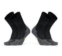 PRS Chaussettes Randonnée Homme Respirantes Anti-Ampoules, Chaussettes Homme idéales pour Marche, Montagne, Chasse, Trail et les Sports de Plein Air - Lot de 2 Paires (Nero, 39-42)