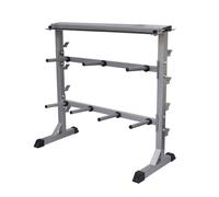 Présentoir disques et Haltères stabilité Gris 300 kg 49 x 100 x 95cm#FE vidaXL