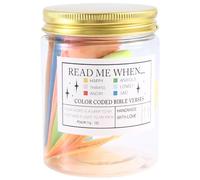 Prterver 1 PCS Jésus Écriture Jar Cartes à Code Couleur pour Lire dans Différentes Humeurs Cadeaux Bibliques Chrétiens