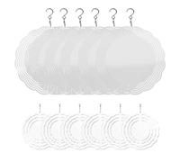 Prterver 12 PièCes Sublimation Wind Spinner Blanks 3D Wind Spinners Hanging Wind Spinners pour la DéCoration de Jardin ExtéRieur 3/8 Pouces