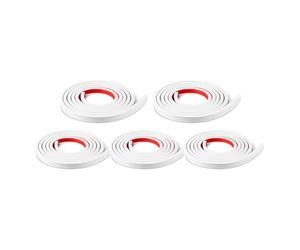 Prterver 5 Rouleaux au Total D'Inserts de Grille de Fenêtre, Kit de Grille, Garniture Auto-Adhésive à Décoller et à Coller, Simulation de Fenêtre Décorative de Bricolage, Blanc