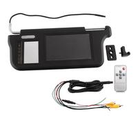 Prterver 7 Pouces Noir Voiture Gauche Pare-Soleil Rétroviseur Écran LCD Moniteur 2 Canaux Vidéo Pièces