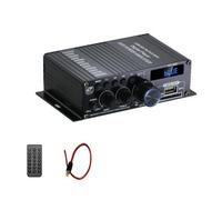 Prterver Amplificateur Numérique Bluetooth AK380 HiFi Audio Karaoké 2 Canaux Home Cinéma Entrée USB SD AUX