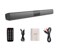 Prterver BS-28B Barre de Son Haut-Parleur Bluetooth Son Multifonctionnel Haut-Parleur Portable sans de Bureau Noir