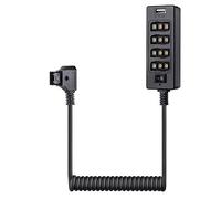 Prterver Câble RéPartiteur Dtap avec Interrupteur d'alimentation D-Tap pour Verrou V-Mount V, Batterie à Or vers Port 3P X 4 et Port USB
