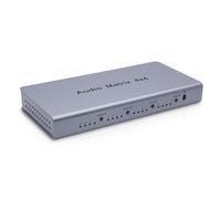 Prterver Commutateur Matrice Audio Numérique Optique SPDIF TOSLINK Sélecteur Diviseur 4 Entrées 4 Sorties Convertisseur Matrice Véritable Prise EU