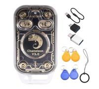 Prterver Émulateur de Lecteur de Puce Intelligente RFID Chameleon V3.0 125K 13.56M ID IC Carte Étiquette Copieur NFC Lecteur Écrivain + 2XUID/CUID Porte-Clés