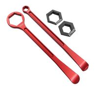 Prterver Ensemble de Démonte-Pneus Universel pour Moto 32/10/12/22/27 Mm, Leviers Combinés, Outil de Réparation de Pneus, Clé à Molette, Changement de Pneu, Rouge