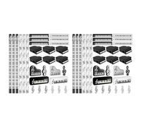 Prterver Ensemble de Papeterie 60 Pièces pour Fête Musicale, Comprenant des Notes de Musique, des Crayons, des Gommes, des Trombones, des Règles et des Taille-Crayons