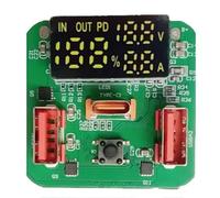 Prterver Kit de Chargeur de Batterie Principal avec Alimentation Mobile PD3.0 65W, Charge Bidirectionnelle, Tension et Courant Numériques, DIY.