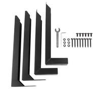 Prterver Kit de Réparation pour Poteaux de Clôture, Ancrage Robuste en Acier pour Poteaux de Clôture, Piquet de Sol, Réparation des Poteaux en Bois Cassés ou Inclinés (Paquet de 2)