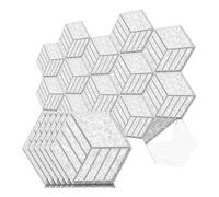 Prterver Paquet de 12 Panneaux Acoustiques Auto-Adhésifs Panneaux Insonorisants Panneaux en Mousse Acoustique 14 X 12 X 0,4 Pouces Panneaux Muraux Insonorisés C